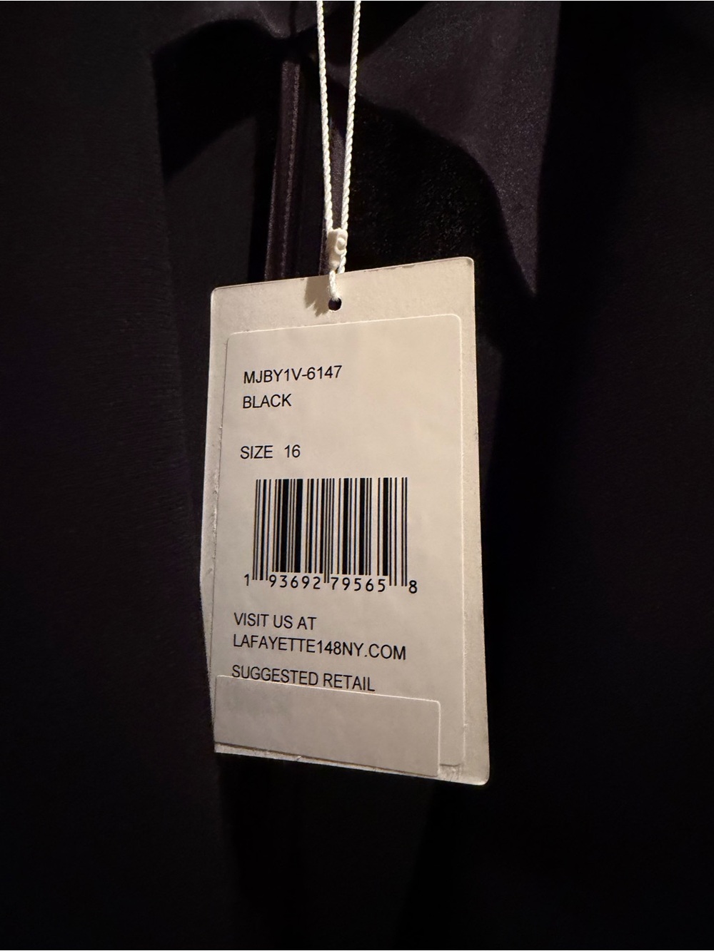 Lafayette 148 New York Black Blazer Size 16 NWT - Picture 2 of 3